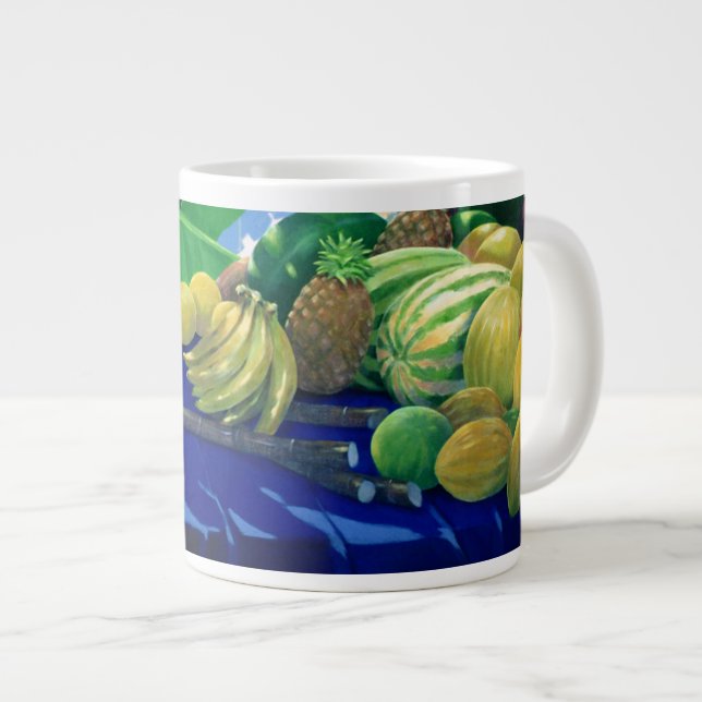 Caneca De Café Grande Fruta tropical (Frente Esquerda)