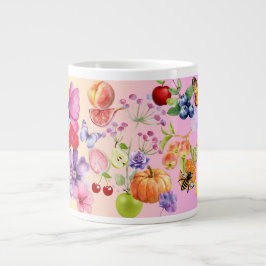 Caneca De Café Grande Frutas mistas