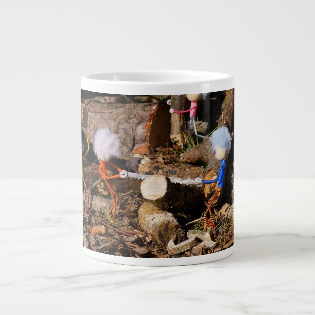 Caneca De Café Grande Fubby's die hout zagen. (Frente)