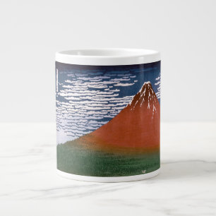 Caneca De Café Grande Fuji Vermelha, Vulcão Aka Fujiyama Katsushika Hoku