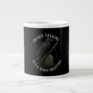 Caneca De Café Grande Funcionarios Raven Não Conversando Com Mug De Café