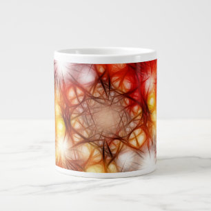 Caneca De Café Grande Fundo das Estrelas do Abstrato Fireworks-34944