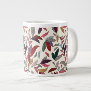 Caneca De Café Grande Fundo floral