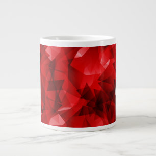 Caneca De Café Grande Fundo Geométrico Abstrato Vermelho-51083