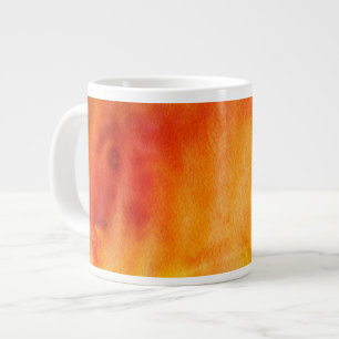 Caneca De Café Grande Fundo pintado com Abstrato de aquarela 19