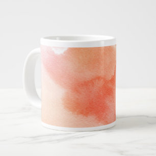 Caneca De Café Grande fundo pintado com Abstrato de cor aquosa 3