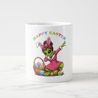 Caneca De Café Grande Funny Alien Easter Bunny Dabbing Cute Easter Egg