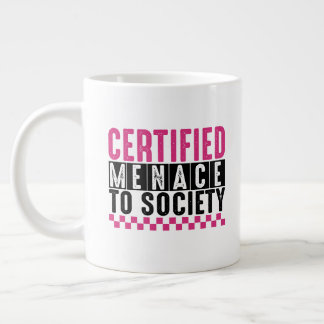 Caneca De Café Grande Funny certified menace society word art 