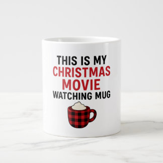 Caneca De Café Grande Funny Christmas Movie Watching Mug • Cozy Hot Coco