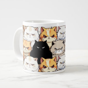 Caneca De Café Grande Funny Colorful Moody Cats Kitten