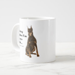 Caneca De Café Grande Funny Doberman v Wife Jumbo Mug
