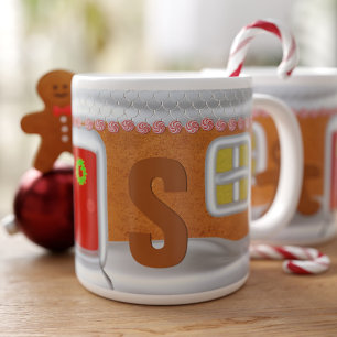 Caneca De Café Grande Funny Gingerpão House Monogramed