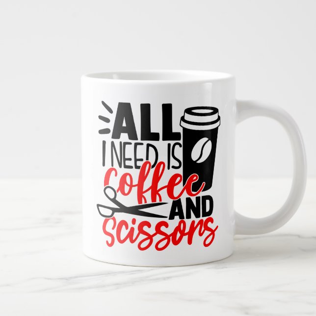 Caneca De Café Grande Funny Hairdresser Hair Salon Stylist Cosmetologist (Direita)