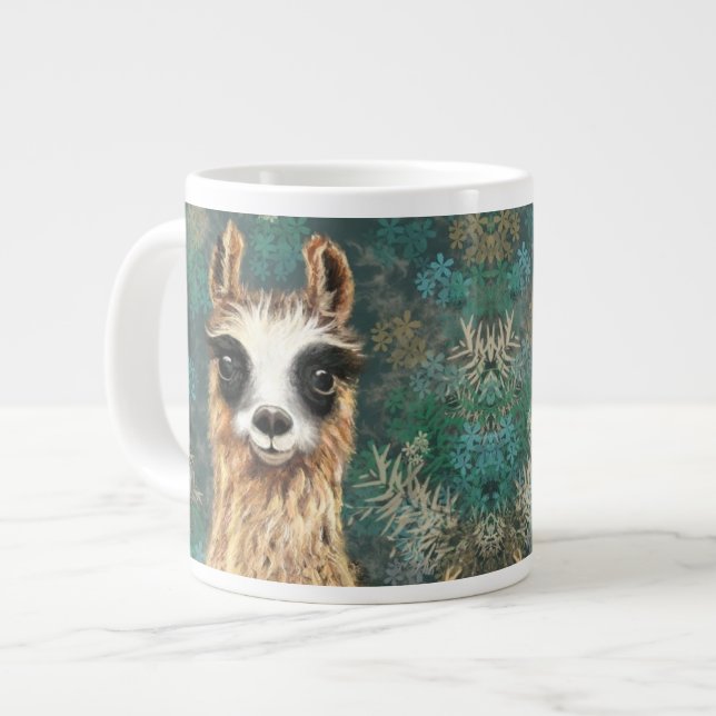 Caneca De Café Grande Funny Llama Coffee Mug (Frente Esquerda)