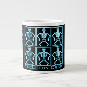 Caneca De Café Grande Funny Personalized Blue "Skeleton Crew"