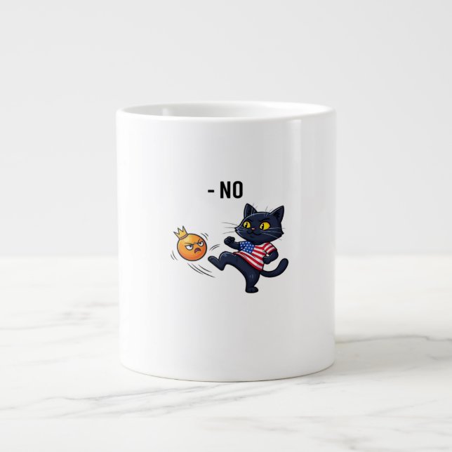 Caneca De Café Grande Funny Political Meme No Cat (Frente)