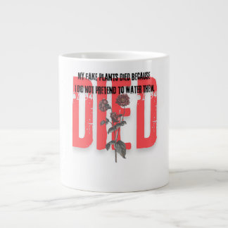 Caneca De Café Grande funny quotes died red Flower plants