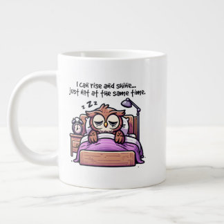 Caneca De Café Grande Funny rise shine word art 