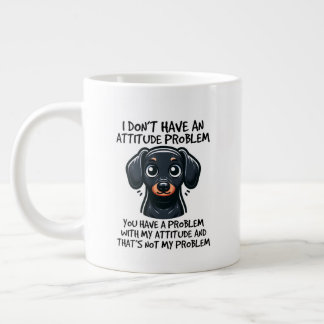Caneca De Café Grande Funny sarcasm dog word art attitude