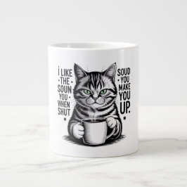 Caneca De Café Grande Funny Sarcastic Cat Coffee Mug – I Like the Sound 
