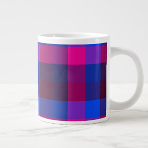 Caneca De Café Grande Fusão de mosaico néon