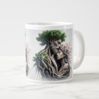 Caneca De Café Grande fusão homem e natureza