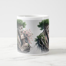 Caneca De Café Grande fusão homem e natureza