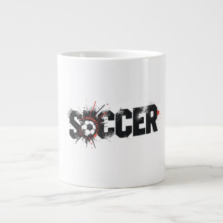 Caneca De Café Grande Futebol É Vida – Design de Tipografia de Futebol M