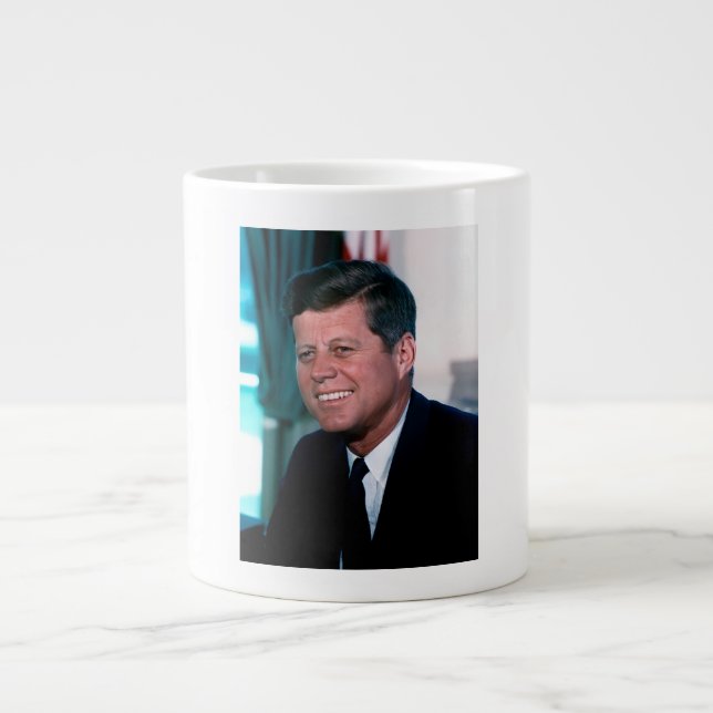 Caneca De Café Grande Gabinete Oval do Presidente John F. Kennedy (Frente)