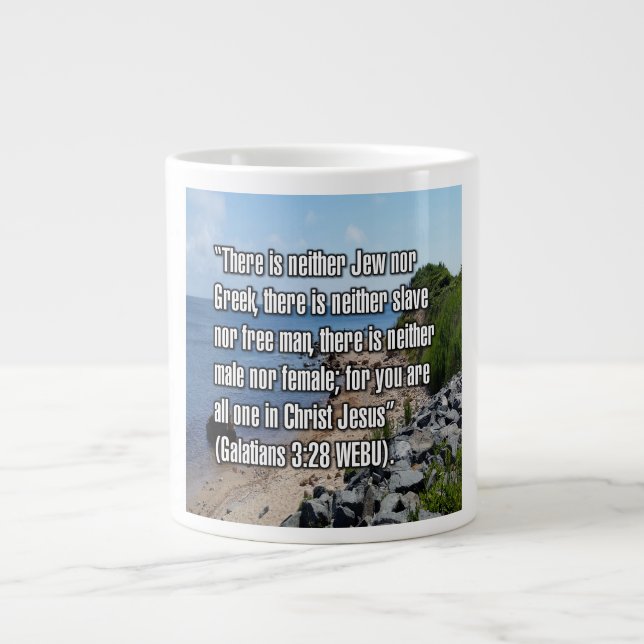 Caneca De Café Grande Galatianos 3:28 WEBU Mug (Frente)