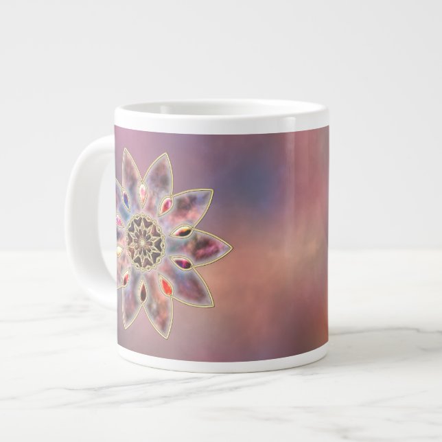 Caneca De Café Grande Galáxias Marmoreadas (Frente Esquerda)
