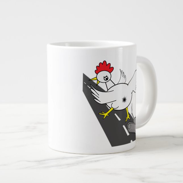 Caneca De Café Grande Galinha Gigante! (Frente Esquerda)