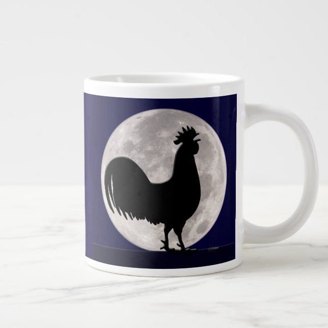 Caneca De Café Grande Galo à Lua (Direita)