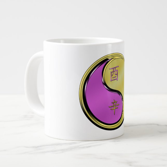 Caneca De Café Grande Galo de Metal (Frente Esquerda)