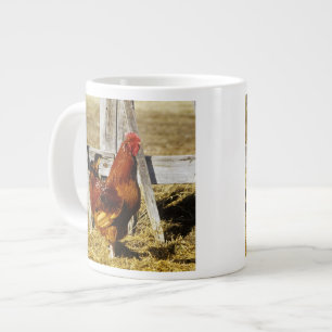 Caneca De Café Grande Galo Vermelho de Rhode Island