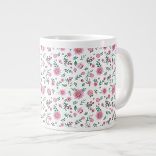 Caneca De Café Grande Galore das Rosas Rosa