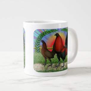 Caneca De Café Grande Game Fowl Wreath