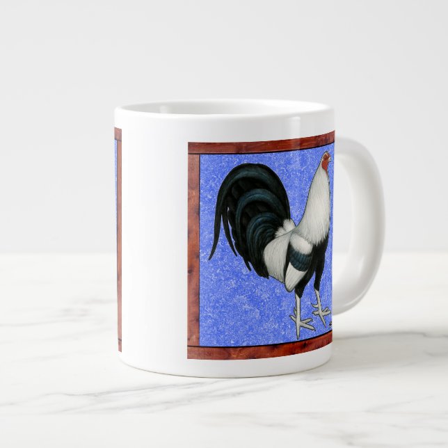 Caneca De Café Grande Gamecock enquadrado (Frente Esquerda)