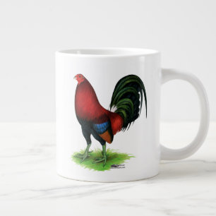Caneca De Café Grande Gamecock:Vermelho escuro