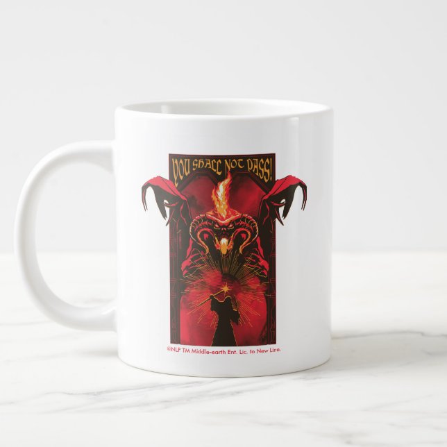 Caneca De Café Grande GANDALF™ Vs Balrog "You Shall Not Pass" Graphic (Esquerda)
