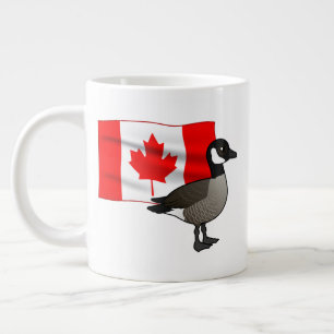 Caneca De Café Grande Ganso e bandeira canadense