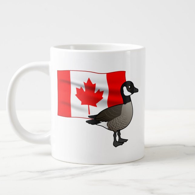 Caneca De Café Grande Ganso e bandeira canadense (Esquerda)