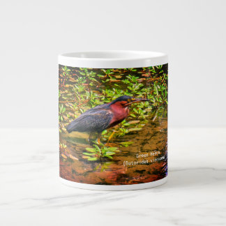 Caneca De Café Grande Garça-verde (Butorides virescens)