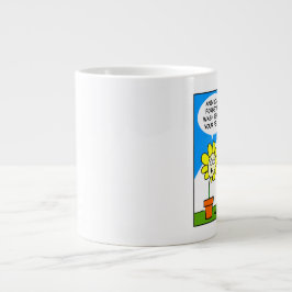 Caneca De Café Grande Gardener de Cartoon das Flores Engraçadas e Bonita