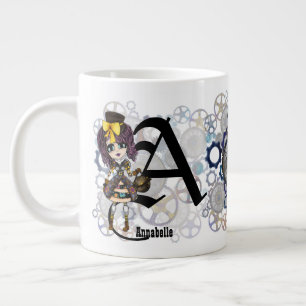 Caneca De Café Grande Garota Bonita De Cosplay Steampunk Chamada Leah G