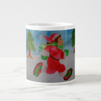 CANECA DE CAFÉ GRANDE GAROTA DO NATAL RUNNER JUMBO CAFÉ MUG