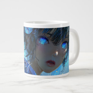Caneca De Café Grande Garota Fantasia Misteriosa - Estética Arte Oceano
