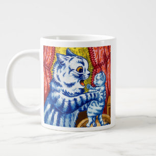 Caneca De Café Grande Gata e Seus Gatinhos