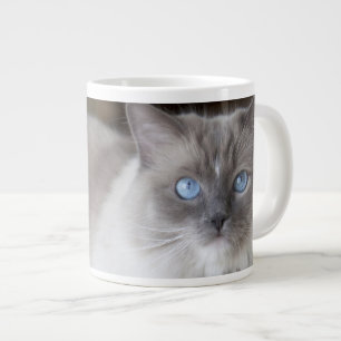 Caneca De Café Grande Gata Ragdoll fêmea
