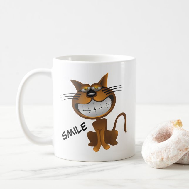 Caneca De Café Grande Gatinho (Com Donut)